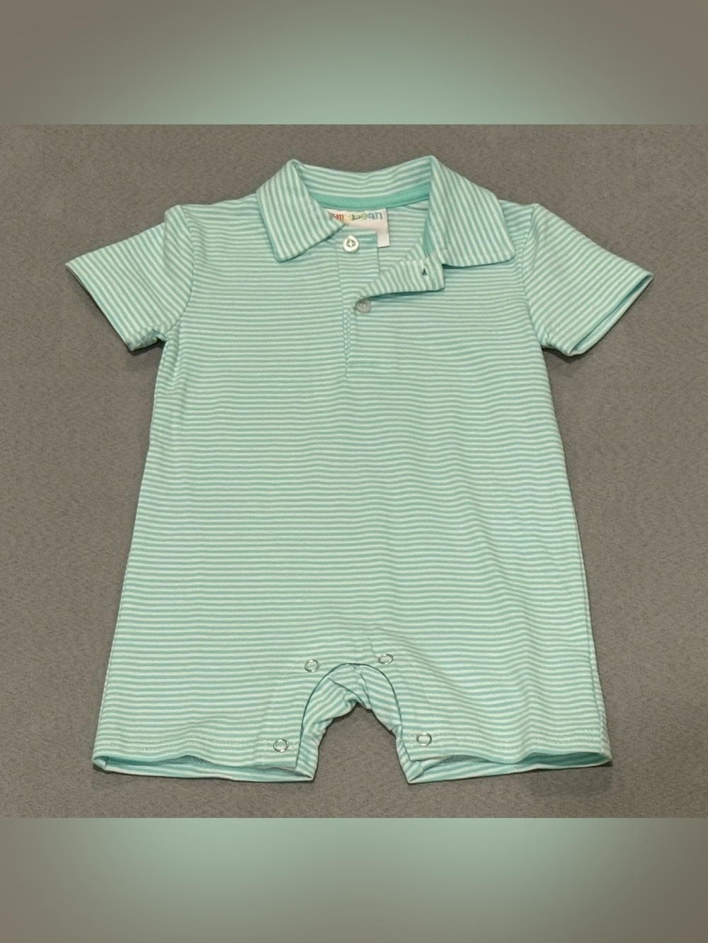 Jellybean mint stripe shortall